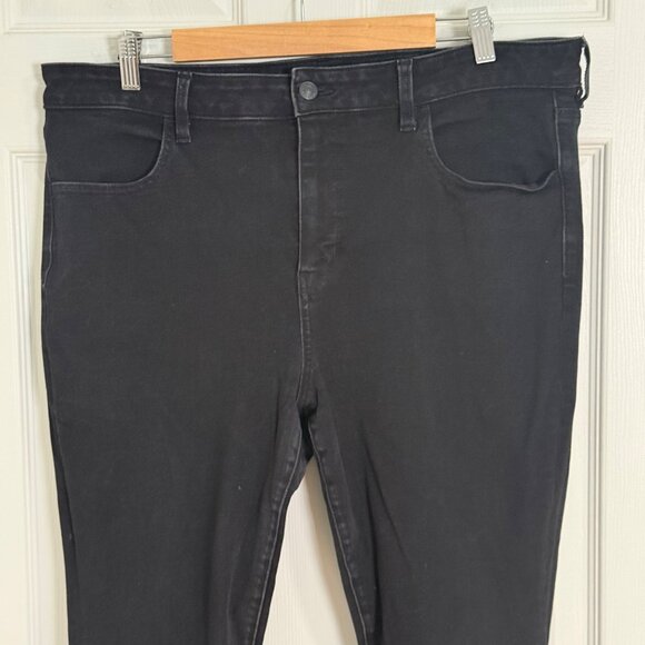 American Eagle Jeans Womens 18 Black Stretch Jegging Grunge Casual - Picture 3 of 16
